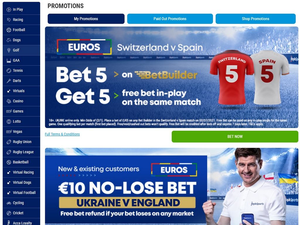 BoyleSports Sports Betting Application